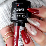 Claresa vernis gel uv led 5ml rouge 426 baies pleines