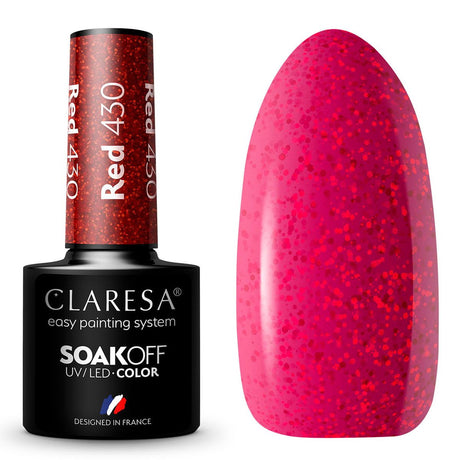 Claresa Vernis Gel UV LED 5 ml Rouge 430 Rainbow Explosion