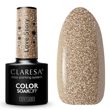 Claresa vernis gel uv led 5ml histoire d'amour 1