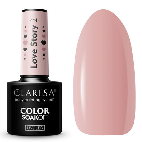 Claresa vernis gel uv led 5ml histoire d'amour 2