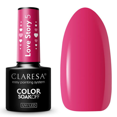 Claresa vernis gel uv led 5ml histoire d'amour 5