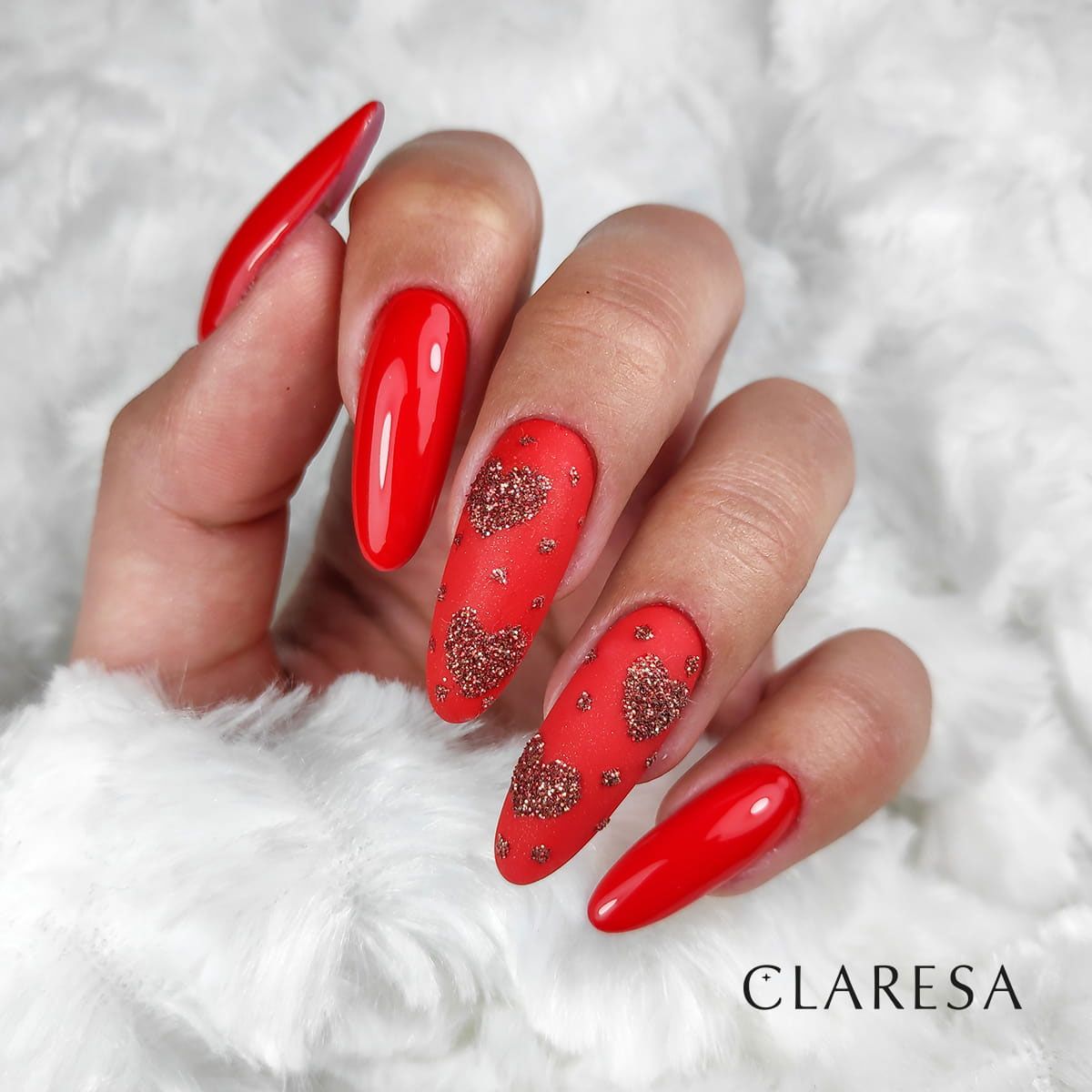 Claresa poudre de paillettes quartz 13 or rouge 1er.