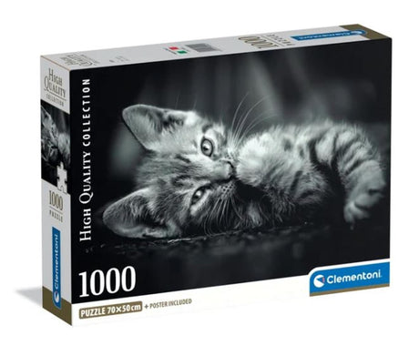 Clementoni puzzle 1000 pièces chaton compact | 2 pièces