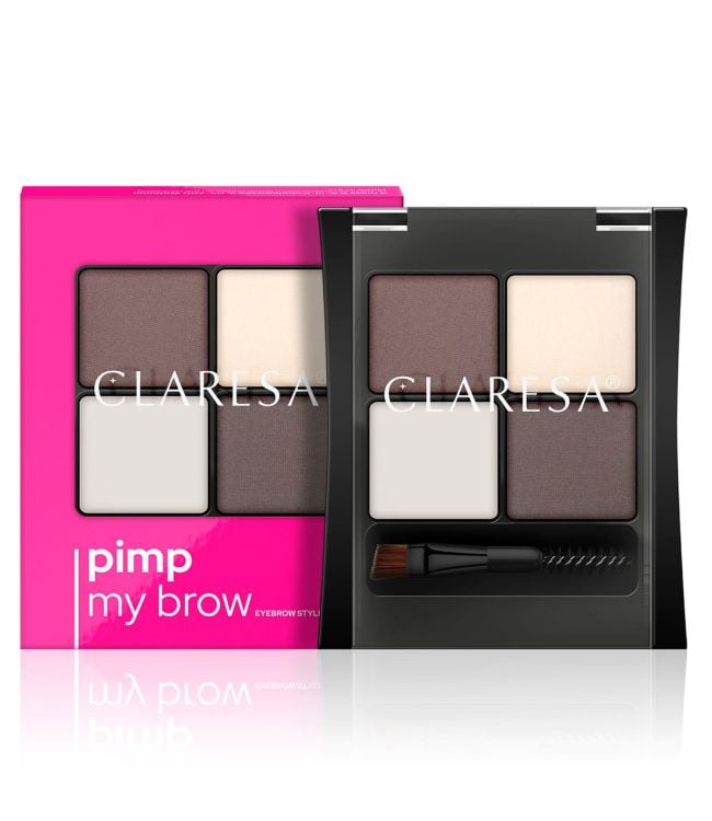 Claresa pimp my brow kit de coiffure pour sourcils 02 châtain foncé 4gr