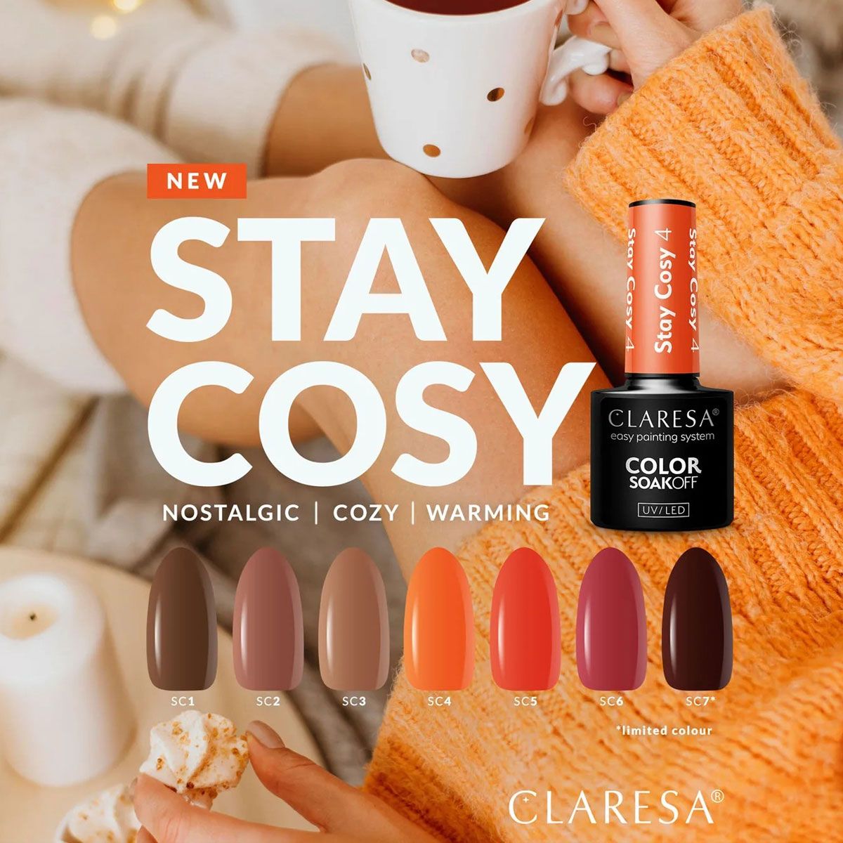 Claresa Vernis Gel UV LED 5 ml Stay Cosy 3