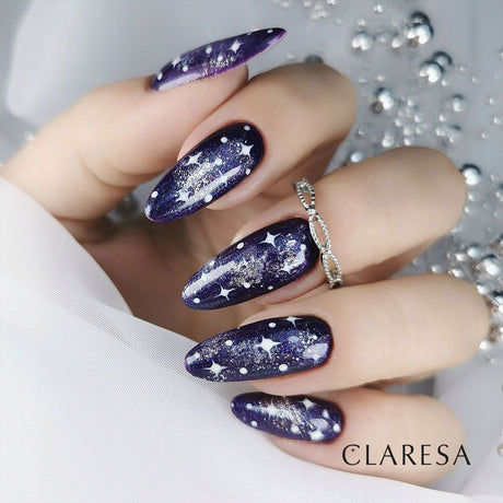Claresa top coat sans lingette bleu pailleté 5ml