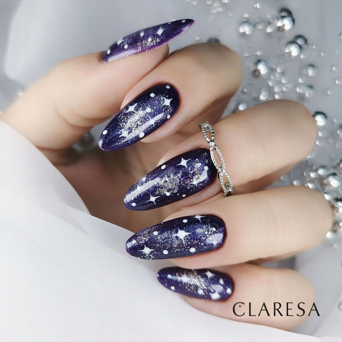 Claresa top coat sans lingette bleu pailleté 5ml