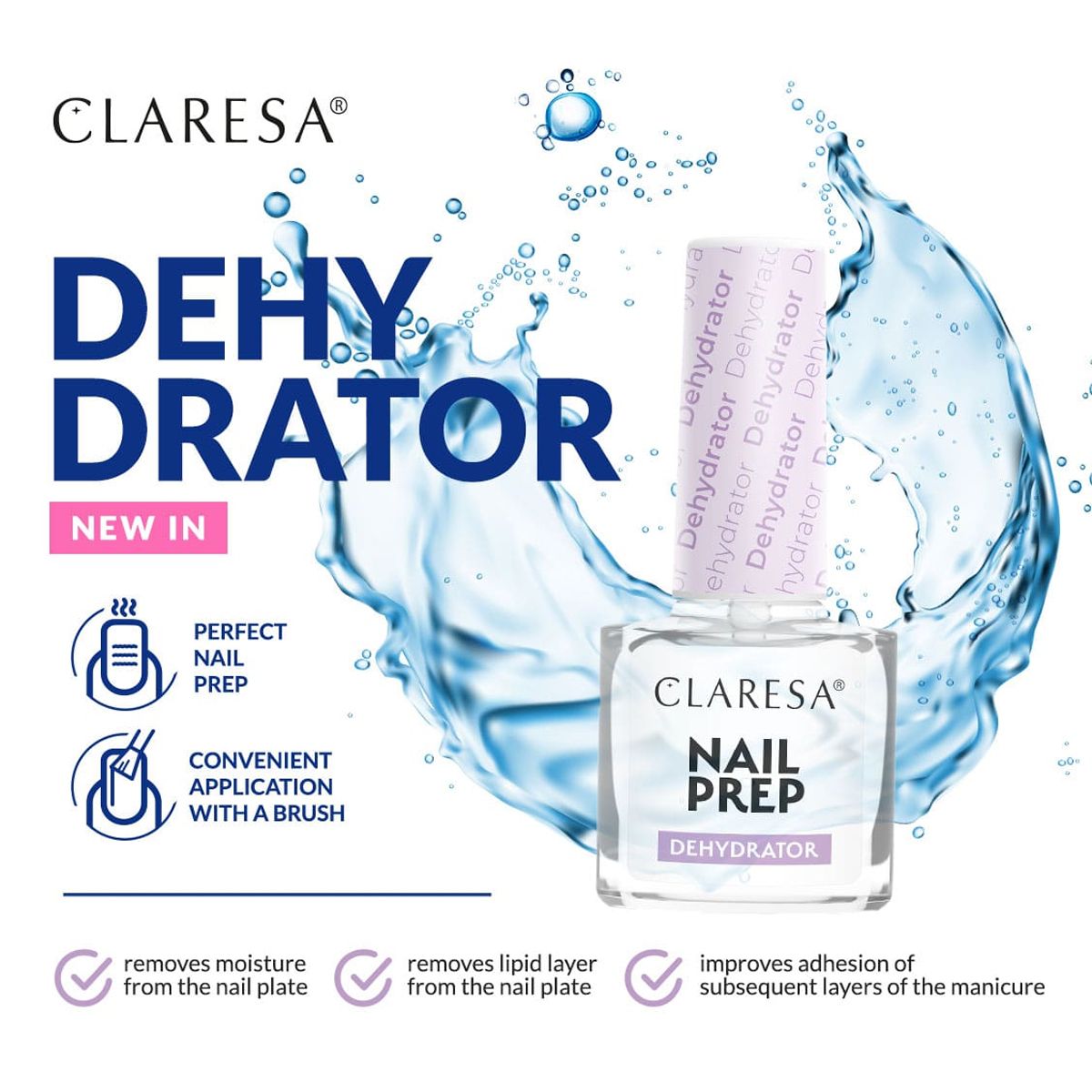 Claresa déshydrateur de préparation des ongles 5ml