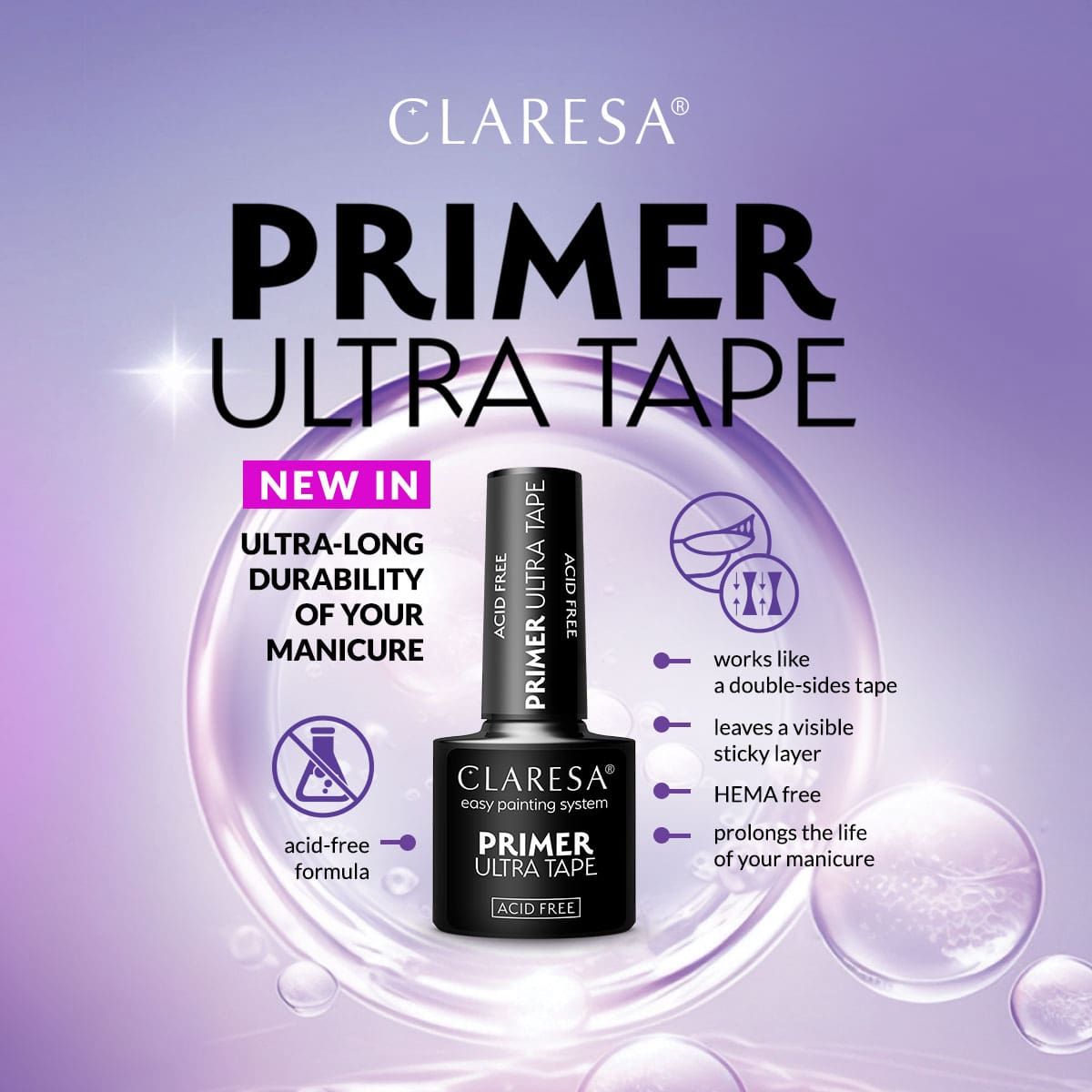 Claresa primer ultra tape sans acide 5ml