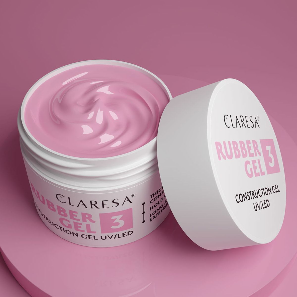 Gel de caoutchouc Claresa 3 rose froid 12gr.