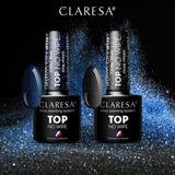 Claresa top coat sans lingette bleu pailleté 5ml