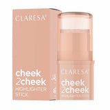 Claresa surligneur stick joue 2 joue 1 éclat nacré