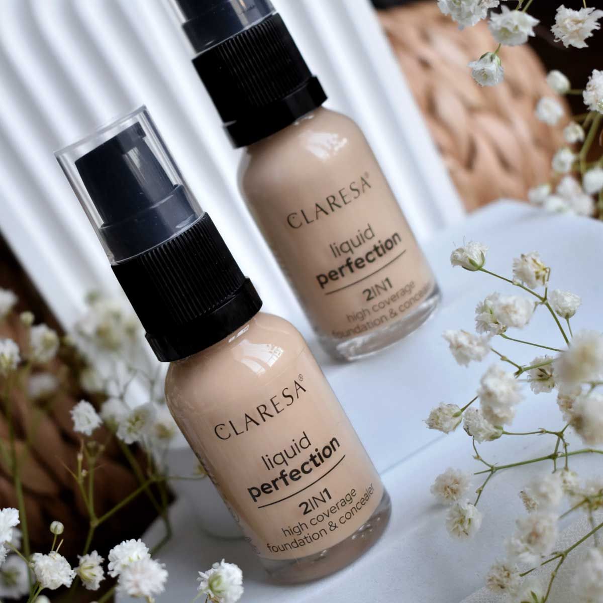 Claresa liquid perfection correcteur et fond de teint 2-en-1 101.5 vanille 18gr.