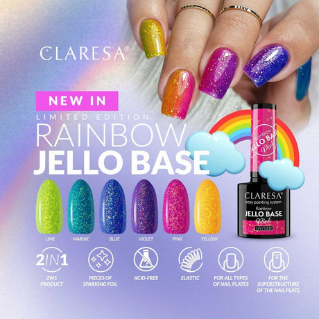 Claresa Rainbow Jello Base Coat Citron Vert 5 ml