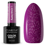 Claresa vernis gel uv led 5ml funky disco 5 vinyle violet