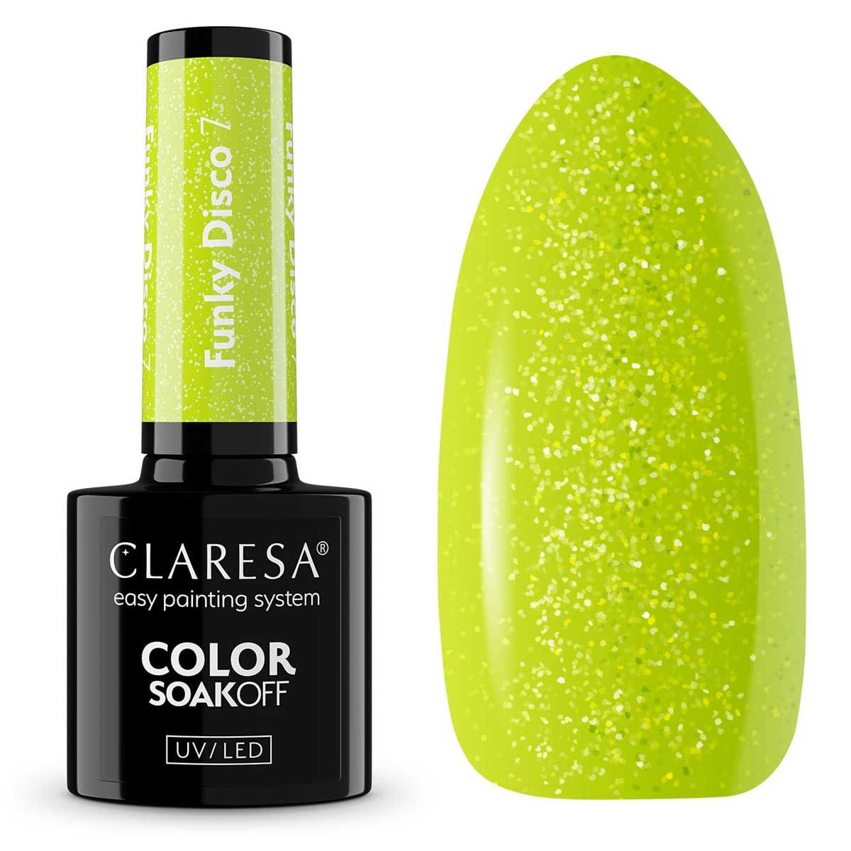 Claresa Vernis Gel UV LED 5 ml Funky Disco 7 Lime Light