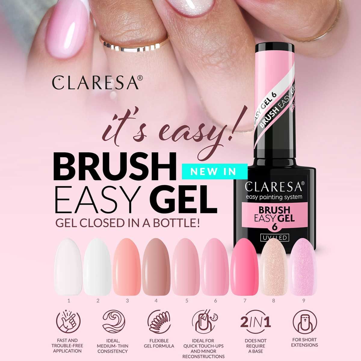 Claresa pinceau gel facile 1 5ml