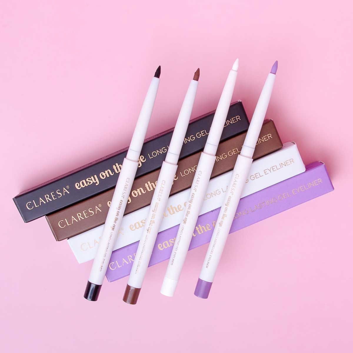 Claresa eye-liner gel longue durée agréable pour les yeux 01 tulipe noire