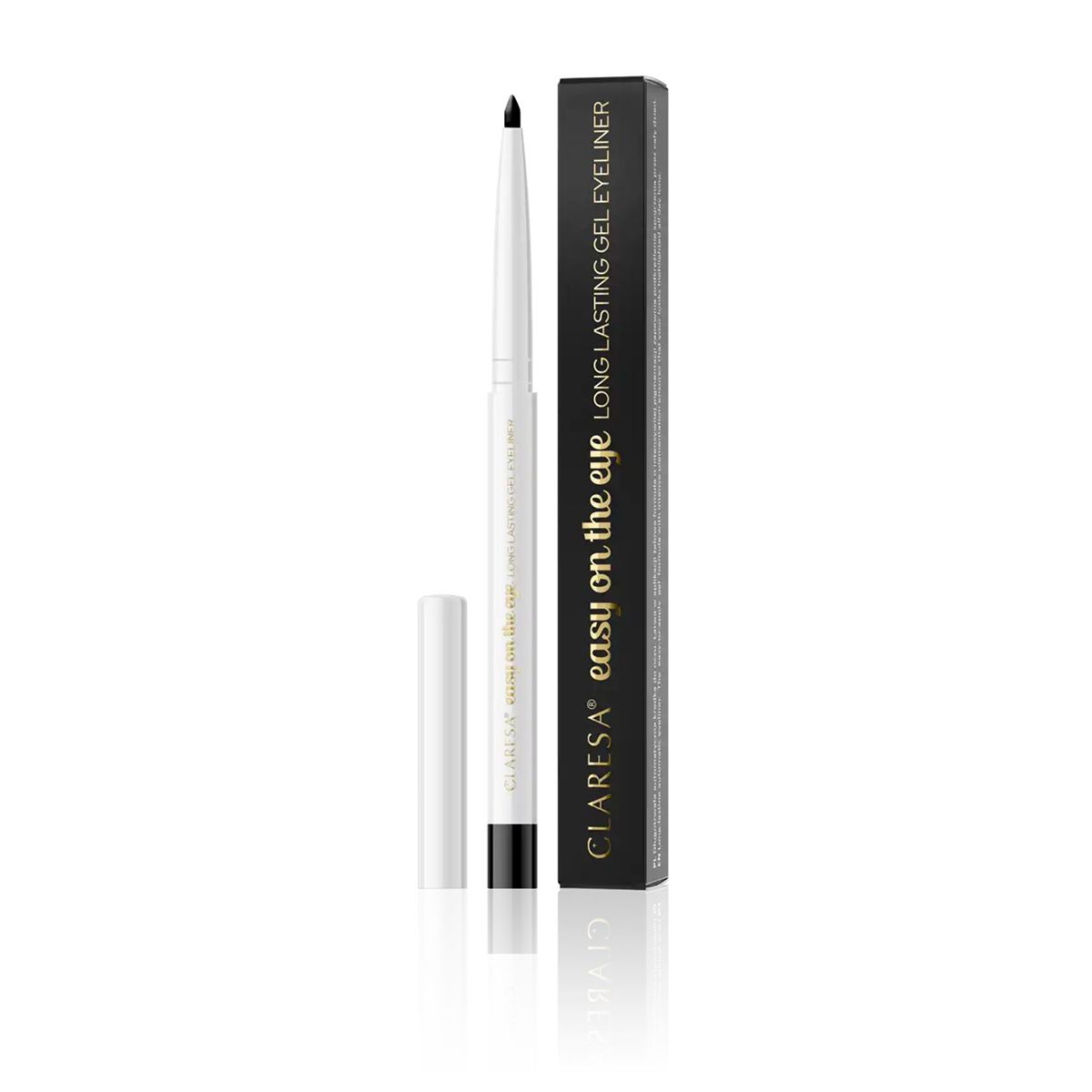 Claresa eye-liner gel longue durée agréable pour les yeux 01 tulipe noire