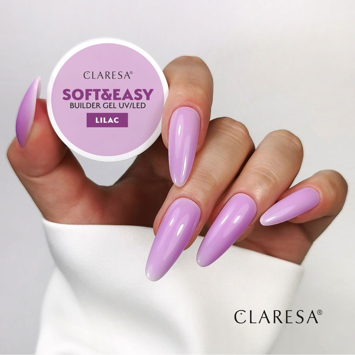 Claresa kératine soft easy builder gel lilas 90gr.