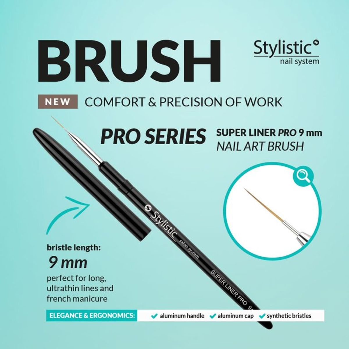 Pinceau stylistique super liner pro 9 mm