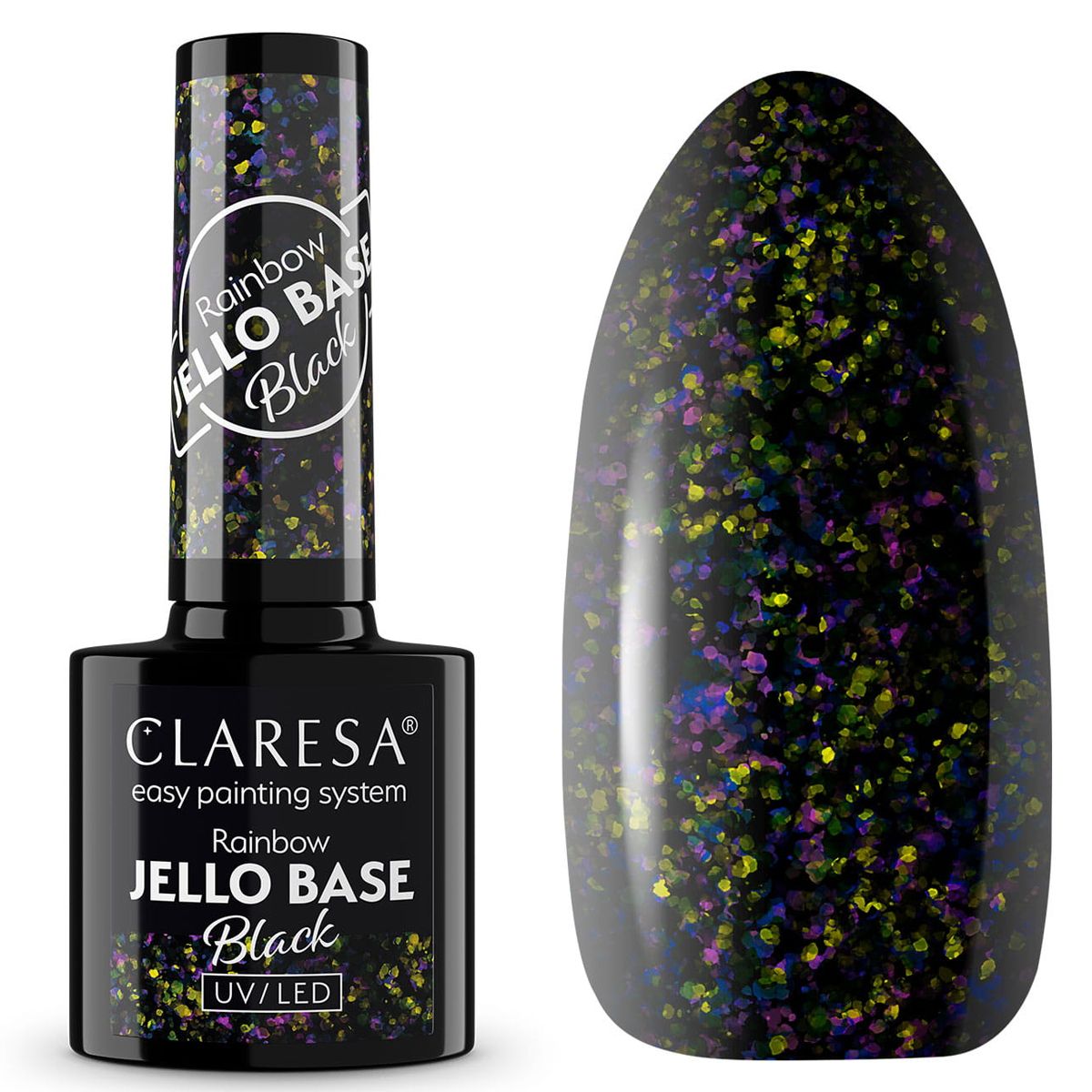 Claresa Rainbow Jello Base Coat Noir 5 ml