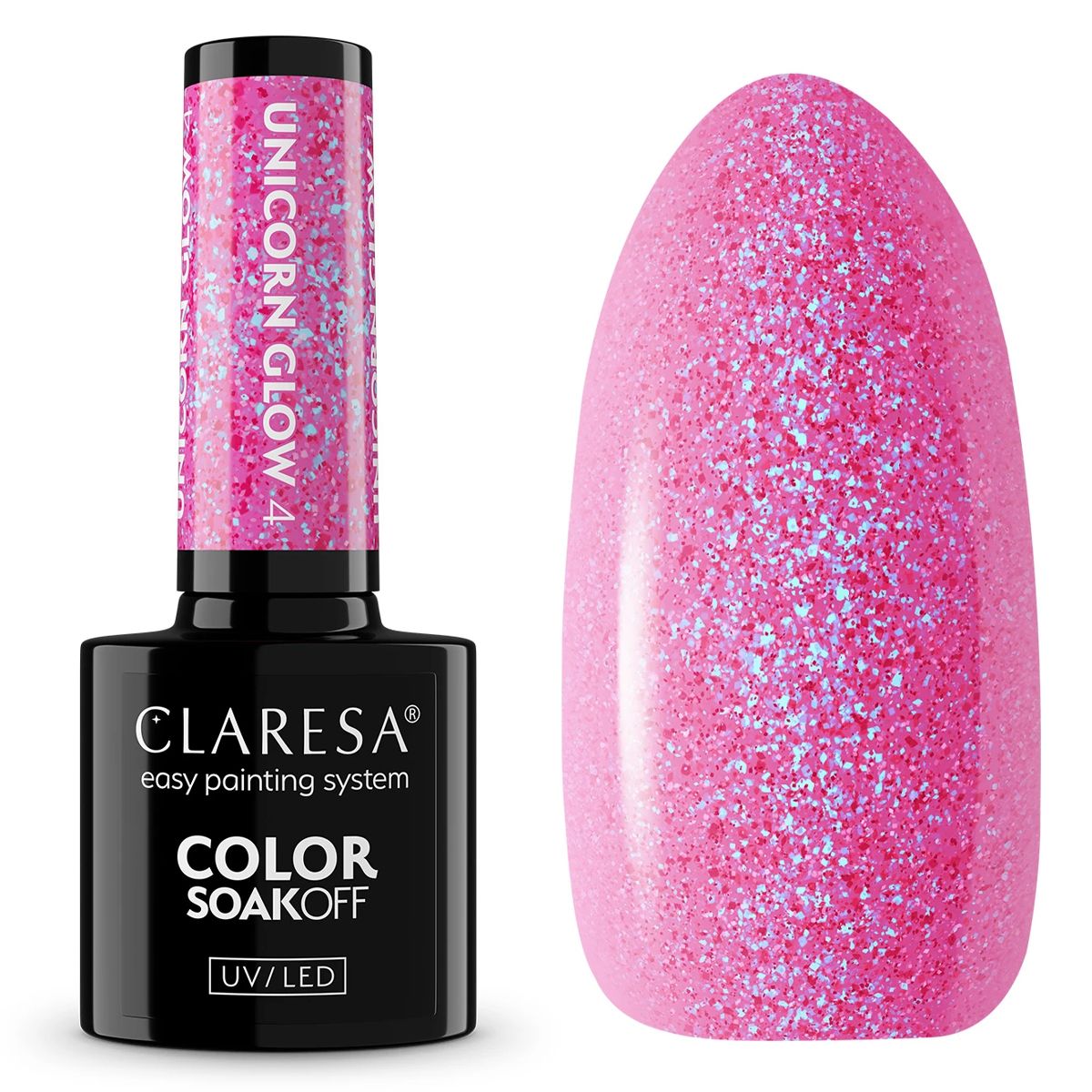 Claresa Vernis Gel UV LED 5 ml Licorne Glow 4