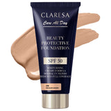 Claresa beauty fond de teint protecteur spf 50 2w moyen chaud 30ml