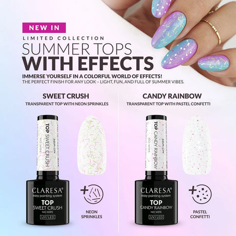 Claresa top coat sans lingette sweet crush 5ml