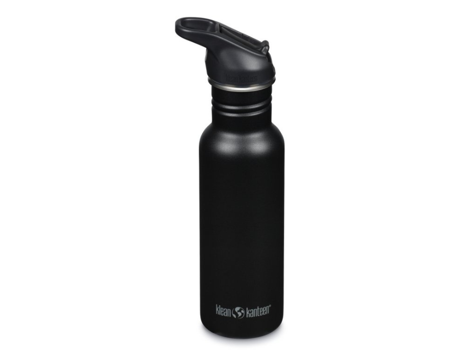 Gourde Klean Kanteen - classique étroite - bouchon sport avec rabat - noir - 532 ml