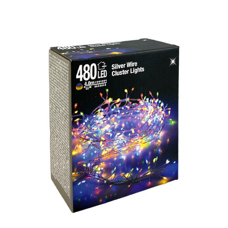 Clusterdraad led multicolor 480 leds 480cm