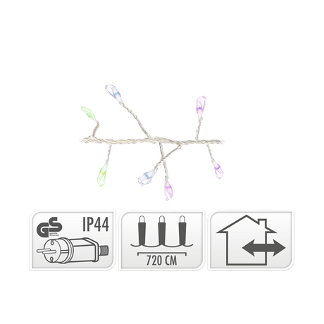 Clusterdraad led multicolor 720 leds 720cm