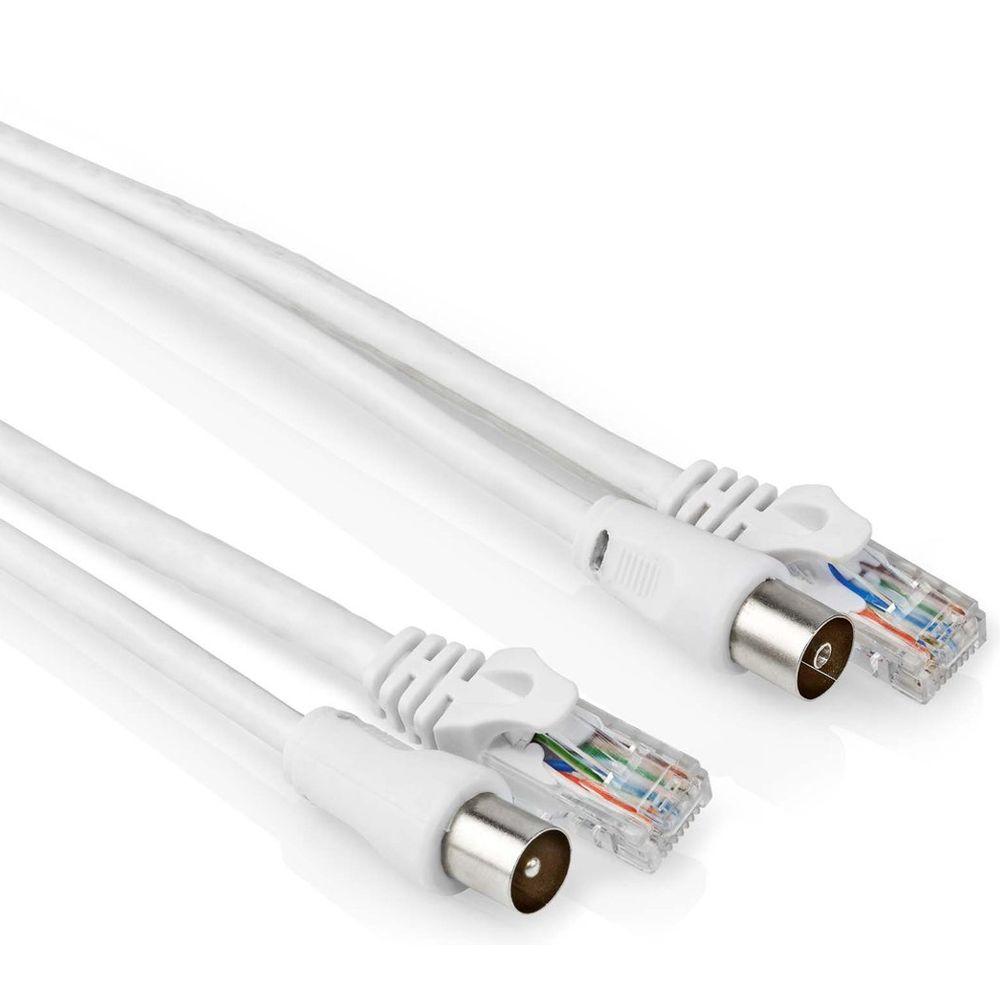Câble coaxial Abi + cat6 - 1,5 mètres