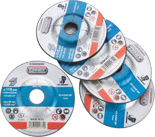 Connex set 5x disque abrasif métal 115mm - cox938005