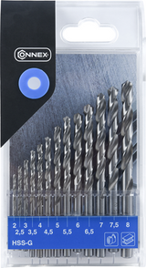 Connex jeu de forets en acier 2-8mm 13pcs bleu - cox972128