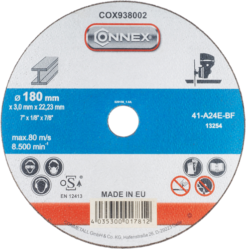 Connex slijpschijf metaal 180mm - cox938002