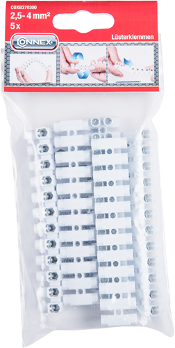 Connex borne à vis 12 pôles 2,5-4mm2 5 pièces - coxb370300