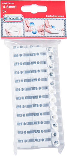 Connex borne de couronne 12 pôles 4-6mm2 5 pcs - coxb370310