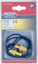 Bouchons d'oreilles Connex silicone + cordon 25db 2pcs - coxt938700