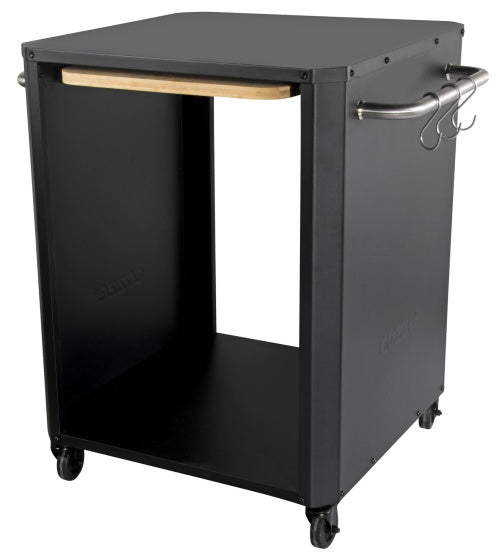 Table en plein air cozze avec table extensible pour le four à pizza noir