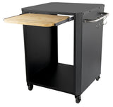Table en plein air cozze avec table extensible pour le four à pizza noir