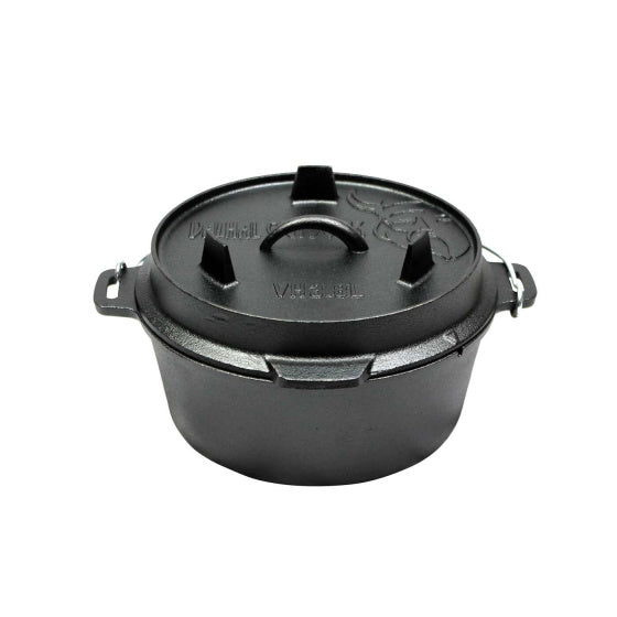 Valhal Dutch Oven Braadpan Cast Fon sans jambes 3,8 L