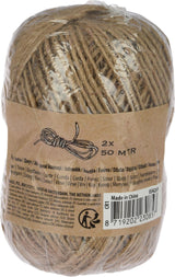 Corde de jute 2 rouleaux de 50m