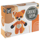 Kit de crochet de groupe de loisirs créatifs renard - incl. aiguille et fil