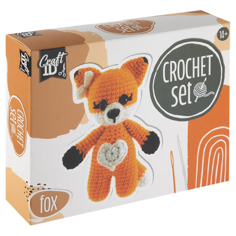 Kit de crochet de groupe de loisirs créatifs renard - incl. aiguille et fil