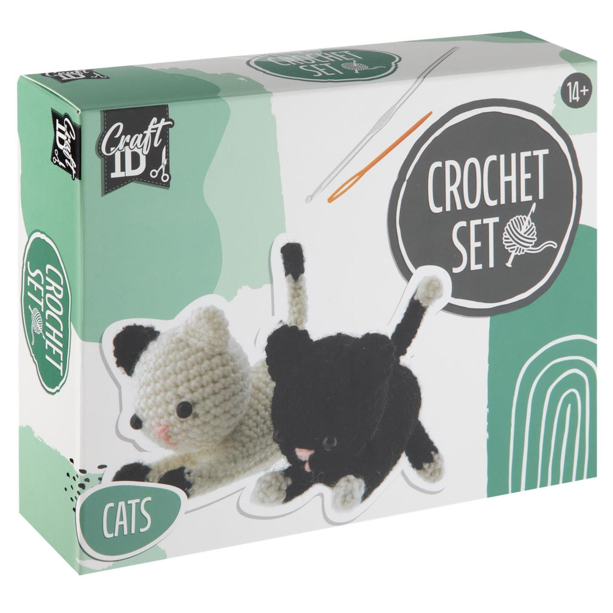 Kit de crochet de groupe d'artisanat créatif deux chatons