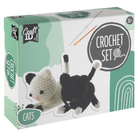 Craft id crochet paquet deux chats - incl. aiguille et fil
