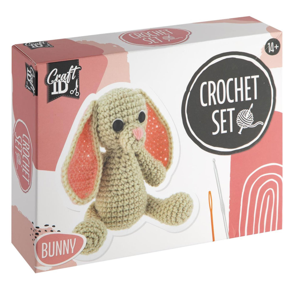 Kit de crochet de groupe d'artisanat créatif lapin - incl. aiguille et fil