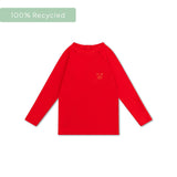Crabe | maillot de bain anti-UV beige rouge à manches longues