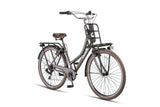 Crown Berlin 28 pouces 53 cm dames 7V V-freins gris-brun
